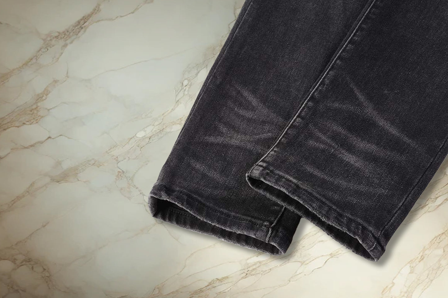 Black Pink Patch Denim