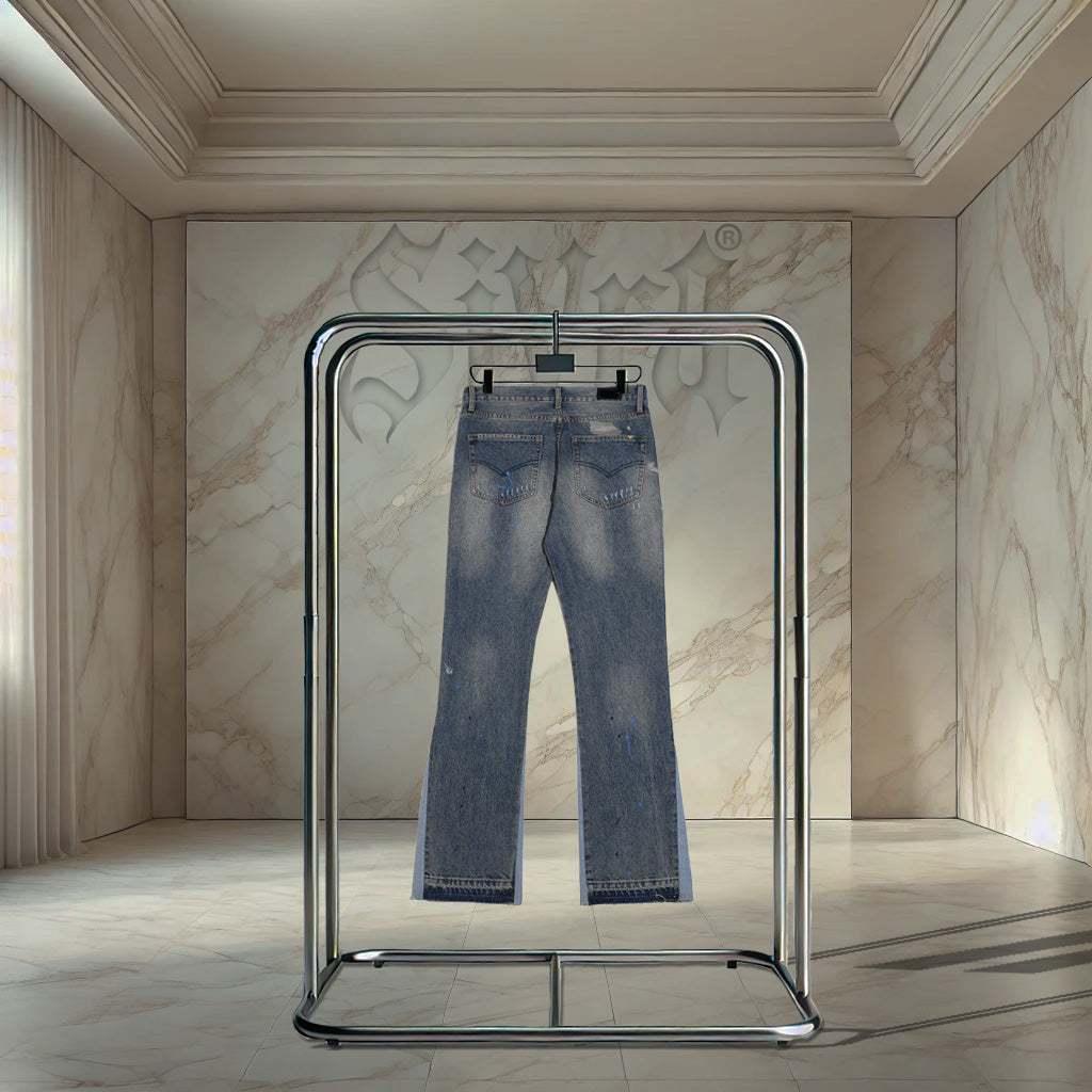 Painted Flared Denim