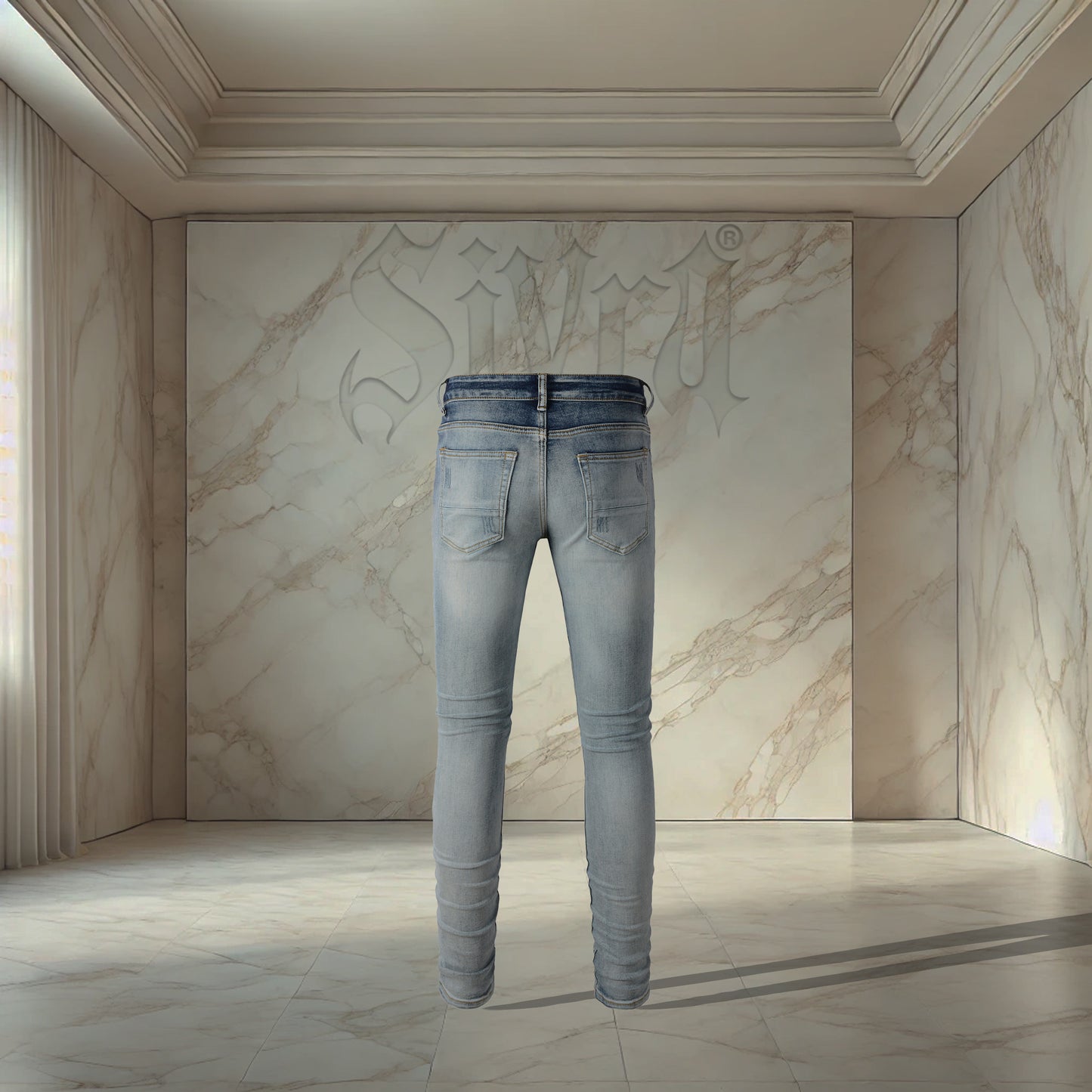 Turquoise Patch Denim