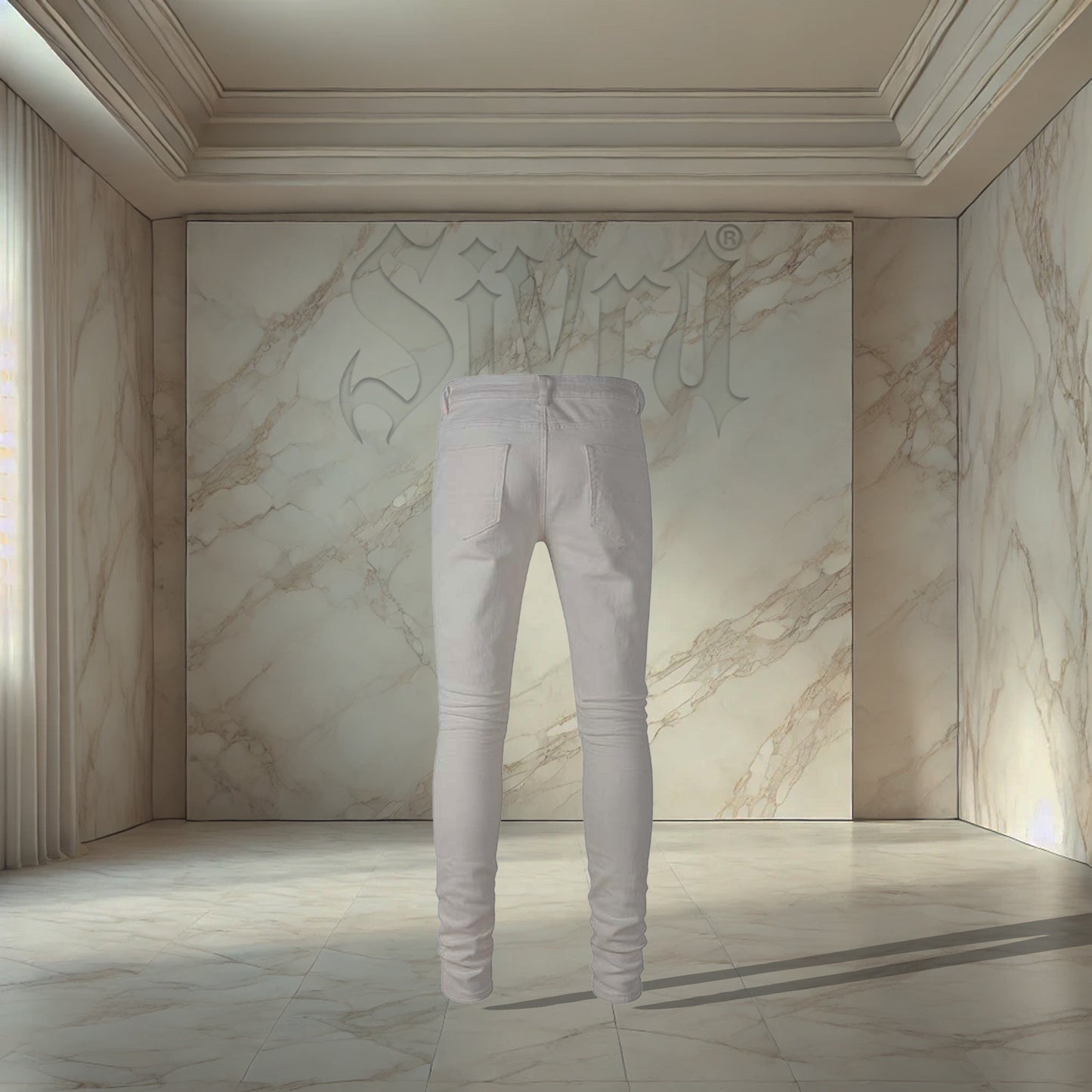 White Distressed Denim