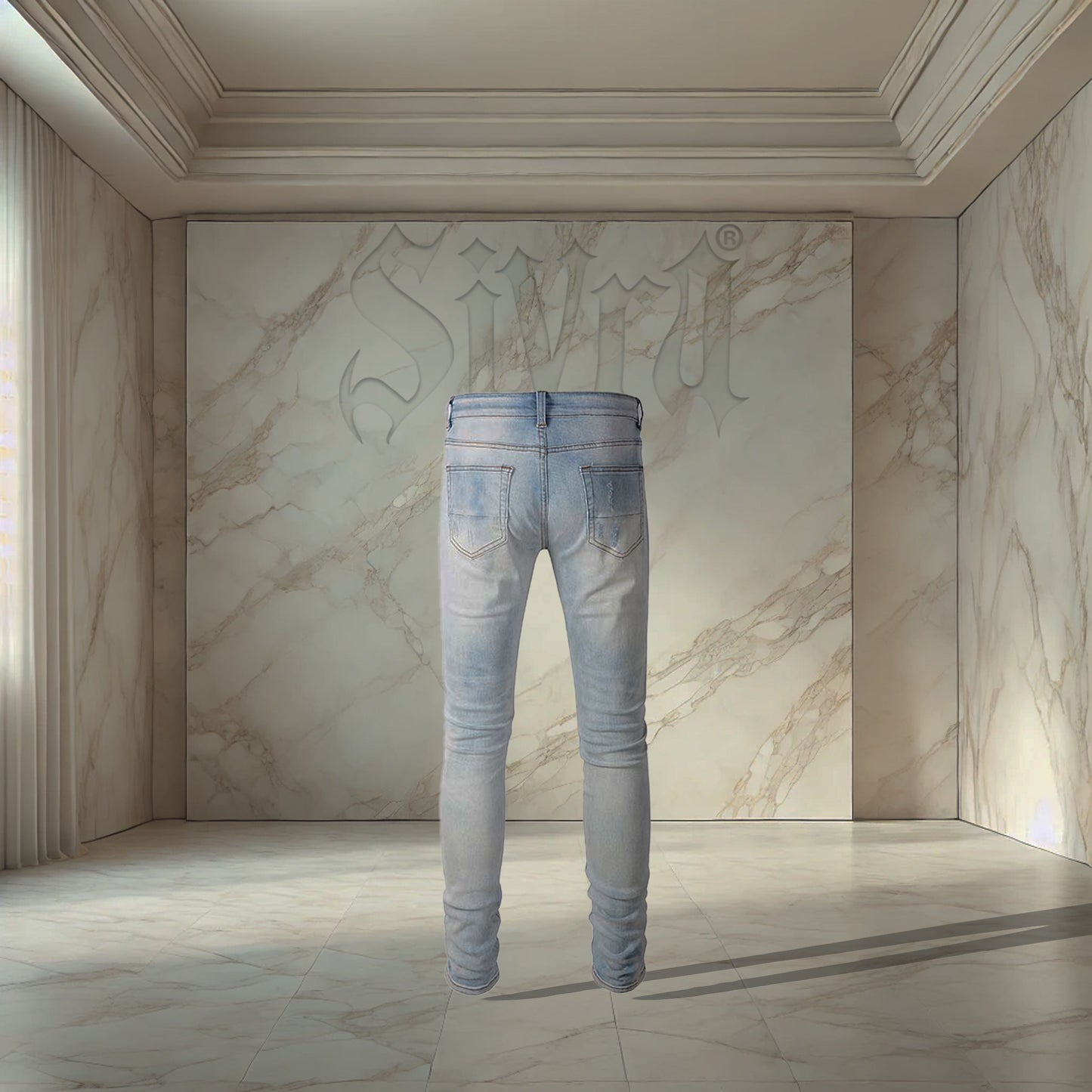 Light Blue Patch Denim