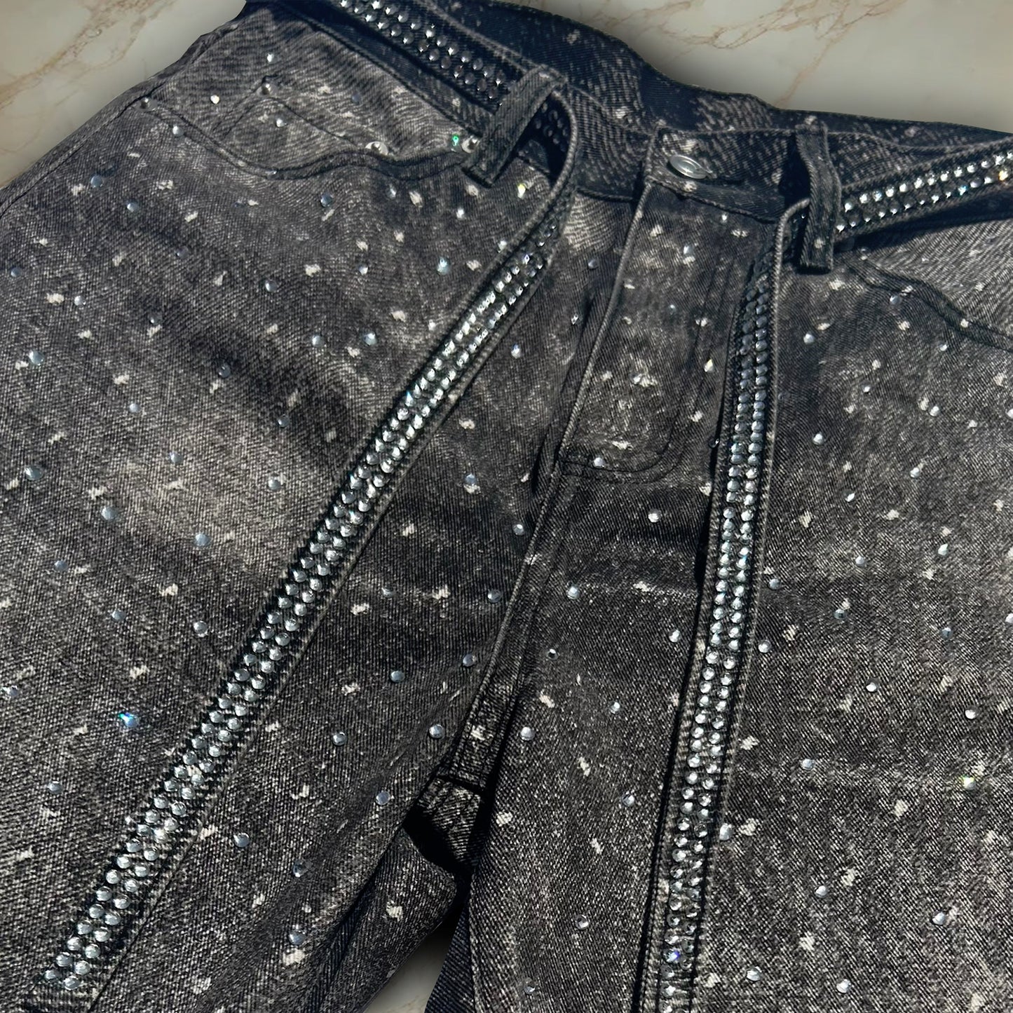 Noir Crystal Jorts
