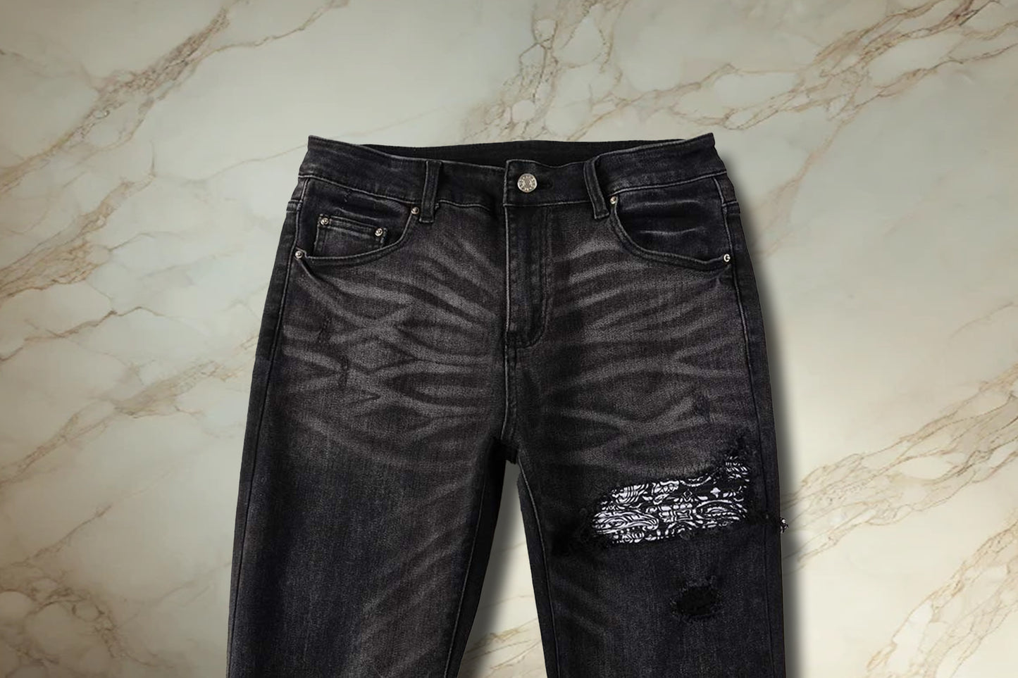 Black Bandana Denim