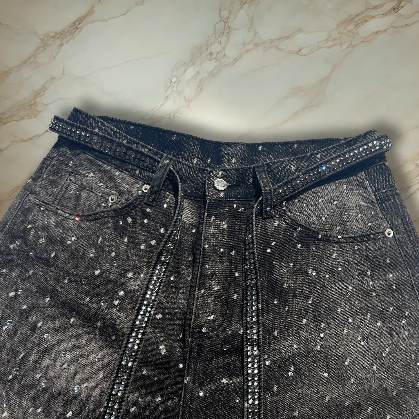 Noir Crystal Jorts