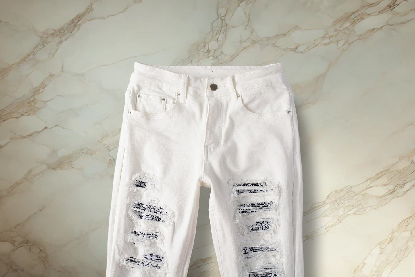 White Bandana Denim