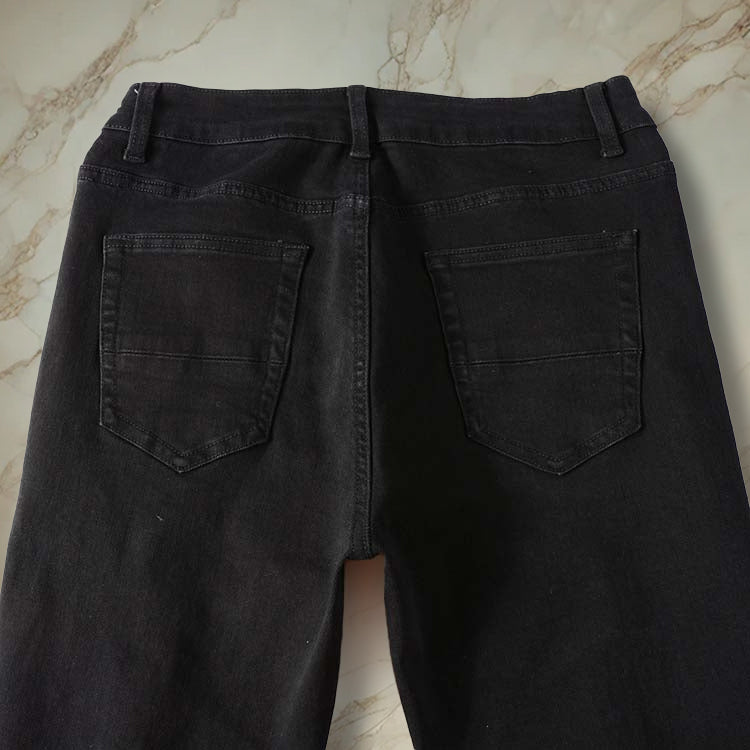 Black Distressed Denim