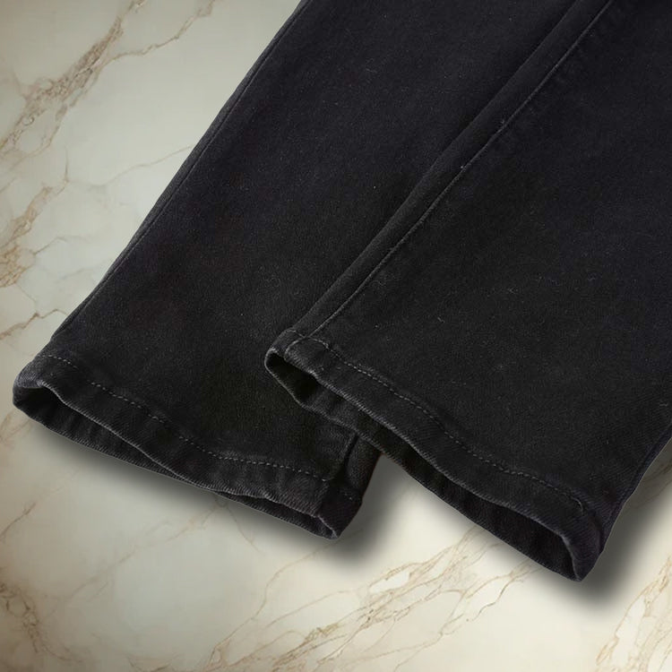 Black Distressed Denim