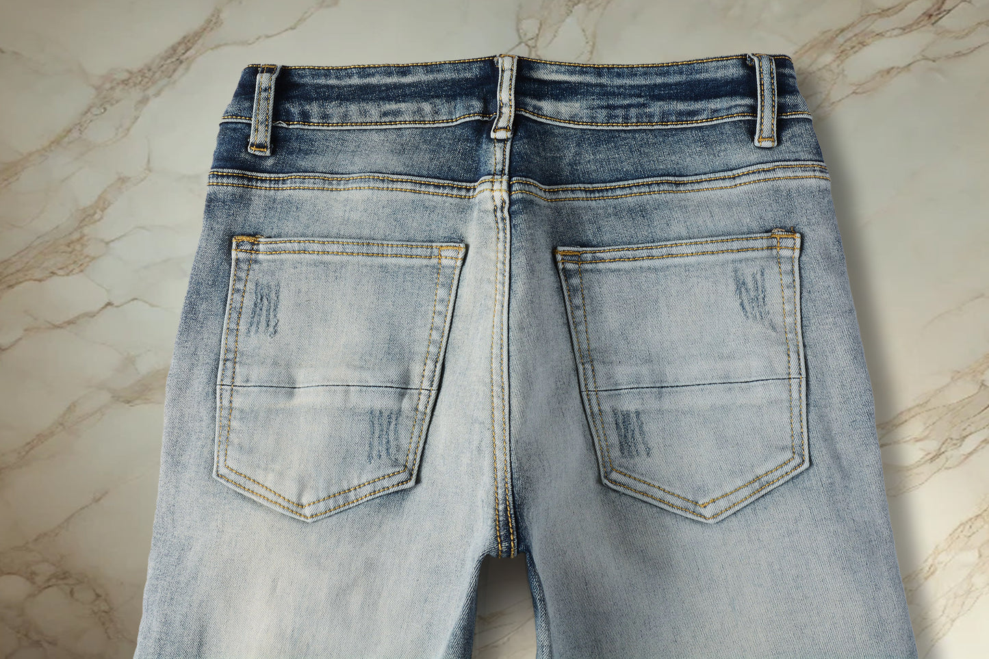 Turquoise Patch Denim