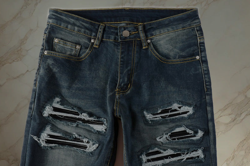 Ripped Patch Denim