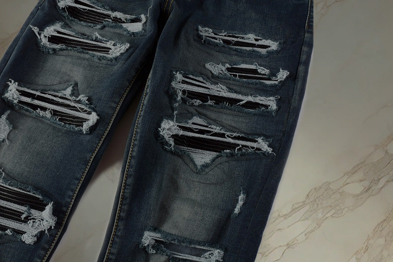 Ripped Patch Denim