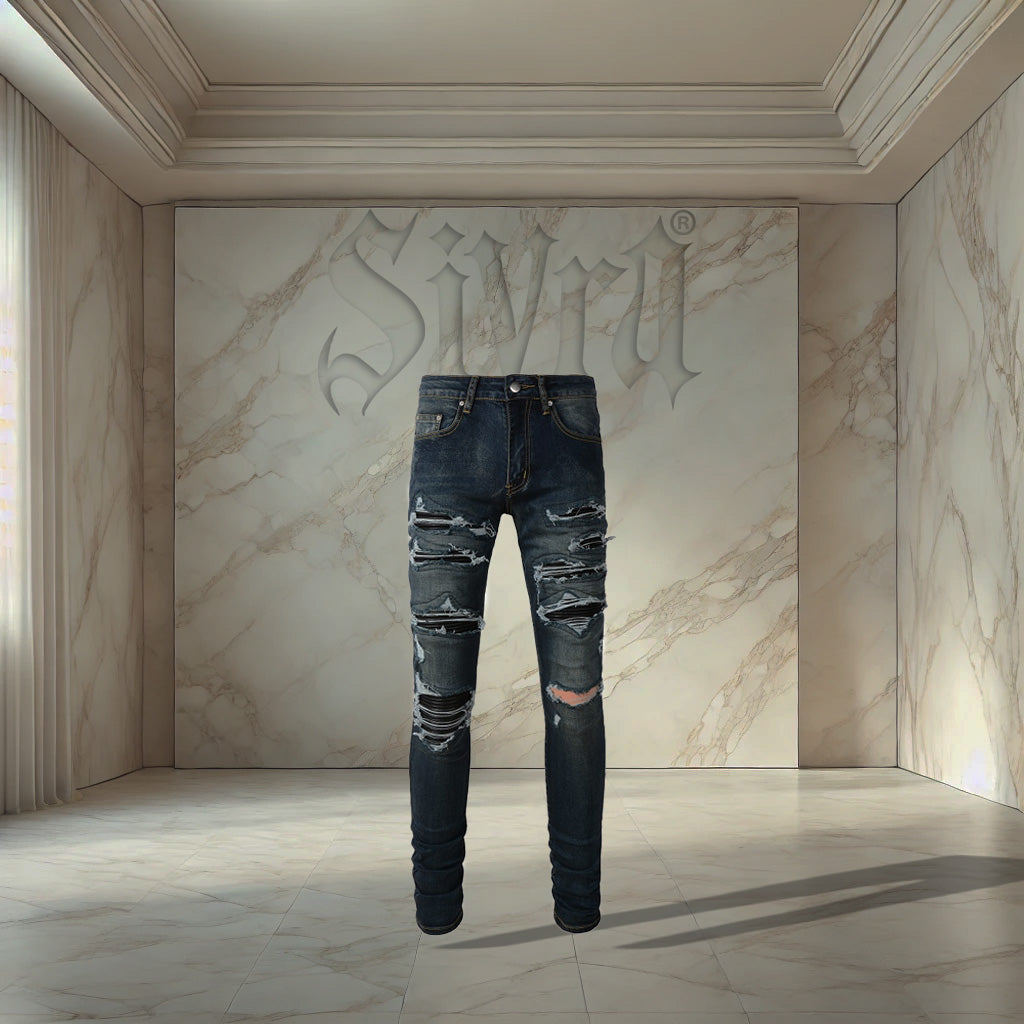 Ripped Patch Denim