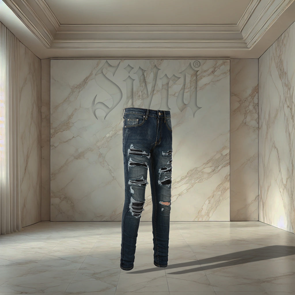 Ripped Patch Denim