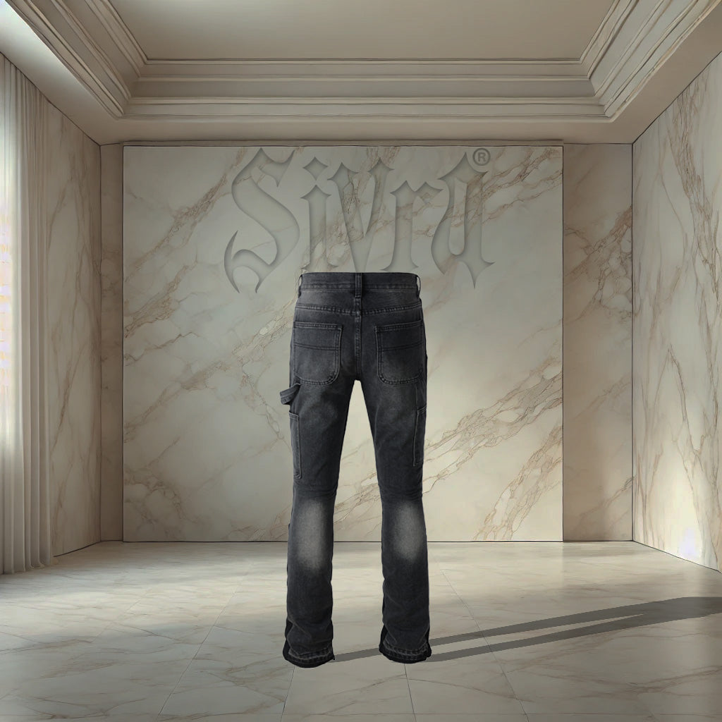 Black Flared Denim