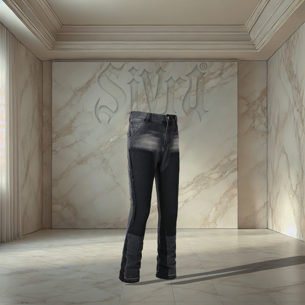 Black Flared Denim