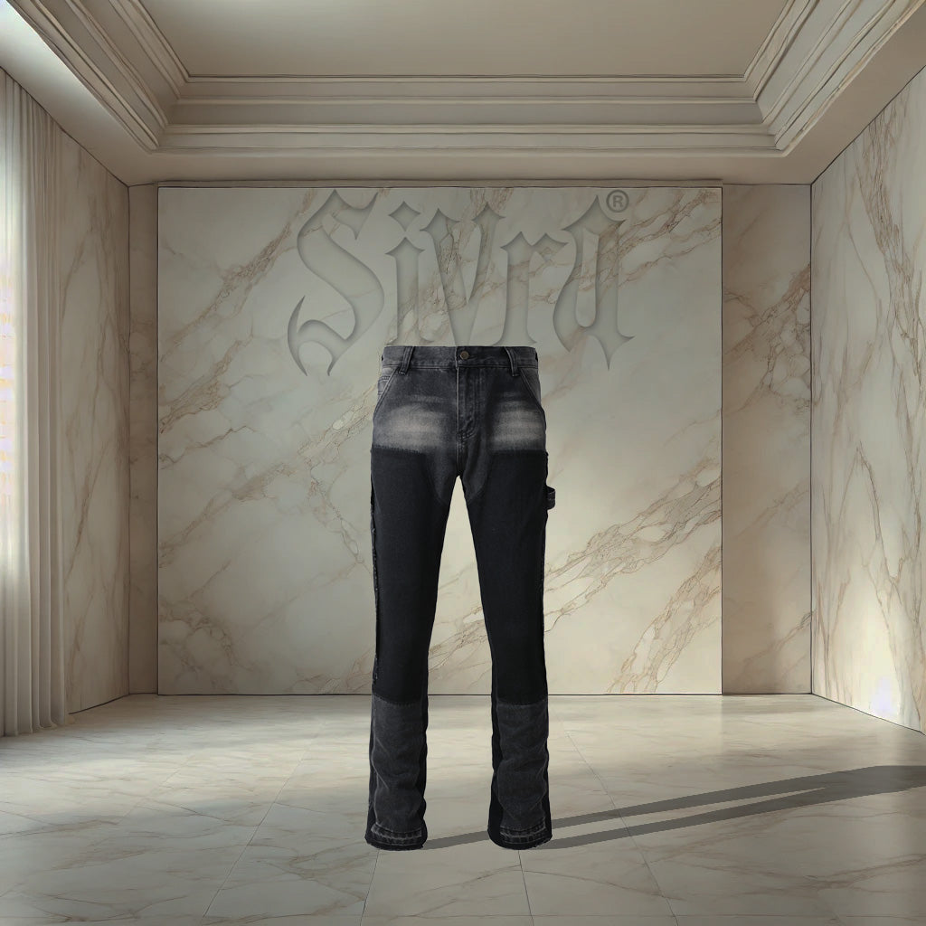 Black Flared Denim