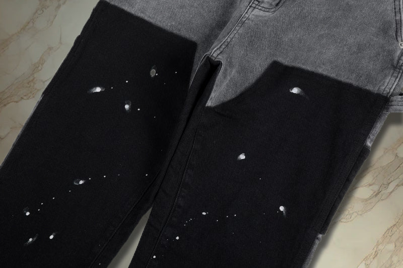 Shadow Painted Flared Denim