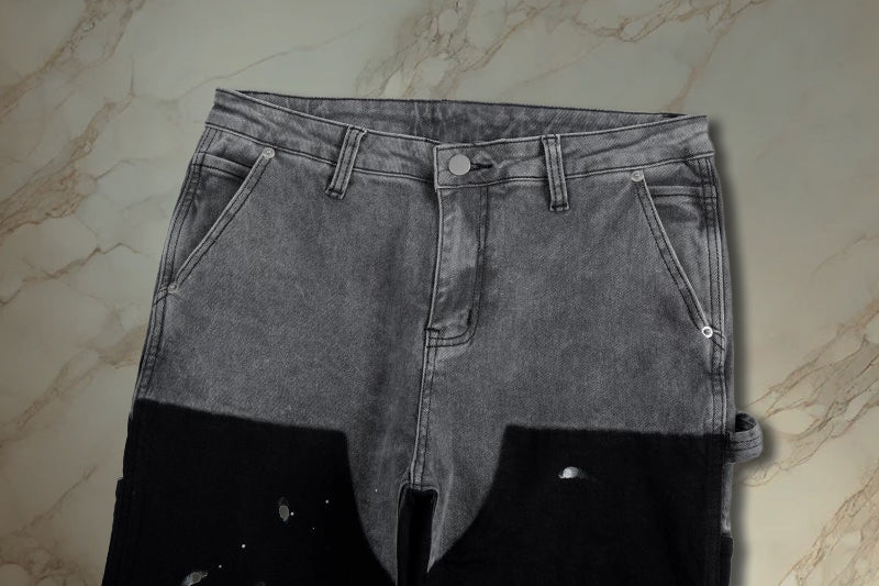 Shadow Painted Flared Denim