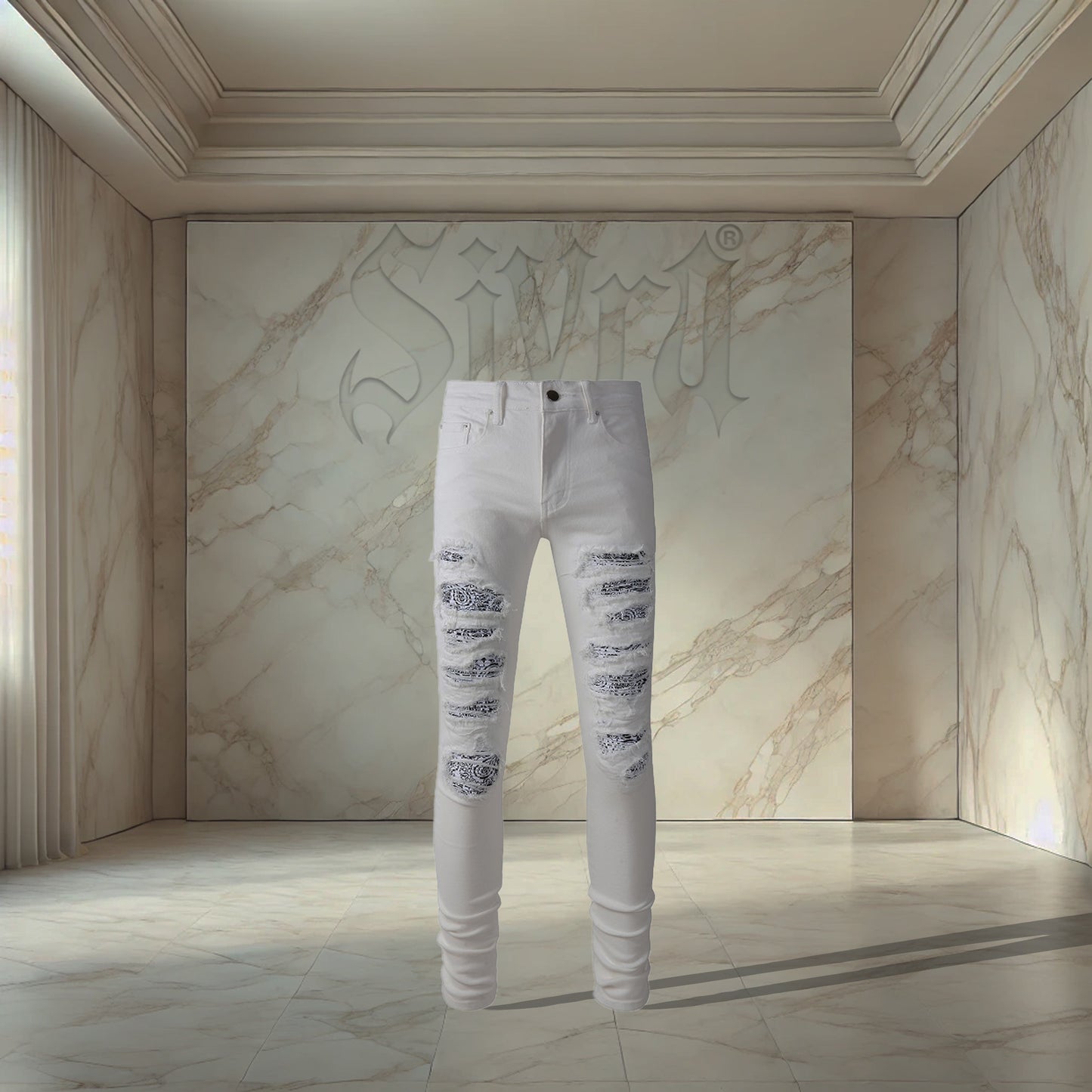 White Bandana Denim