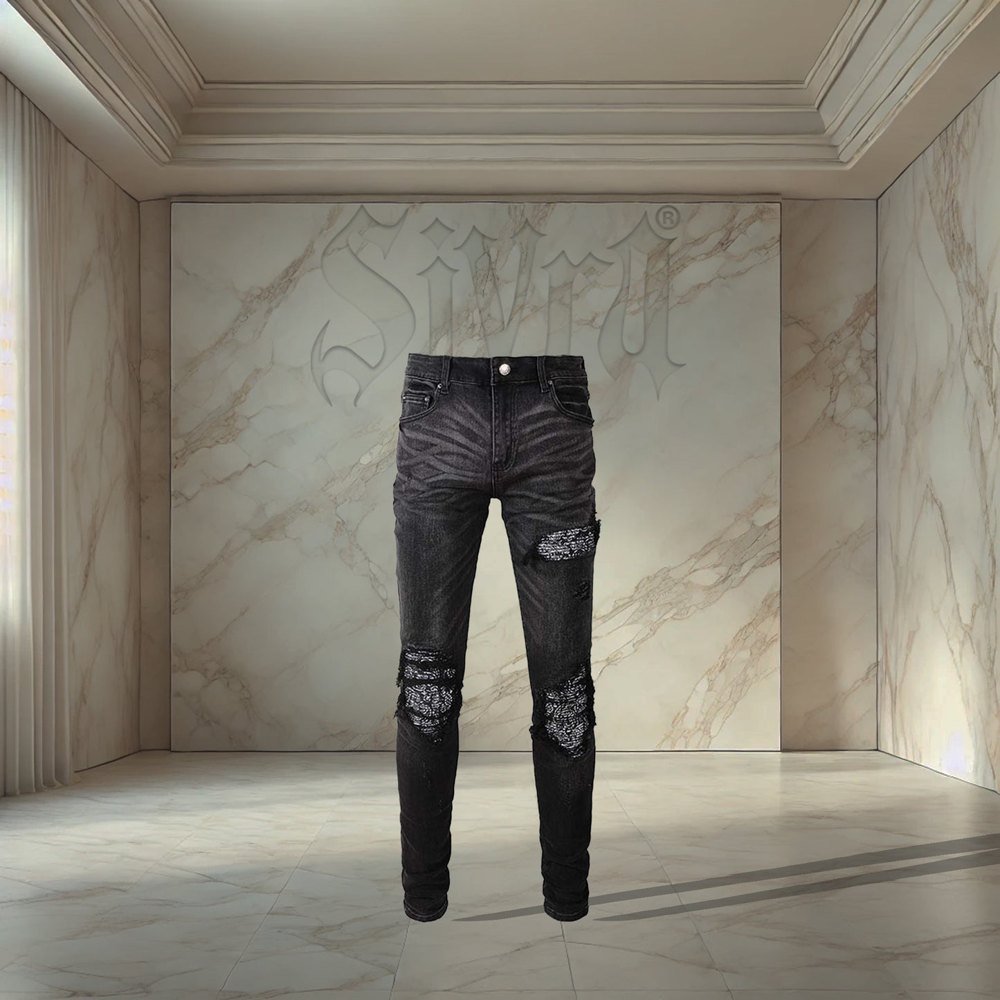 Black Bandana Denim