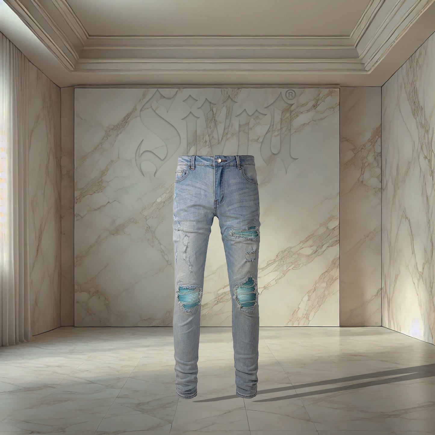 Light Blue Patch Denim