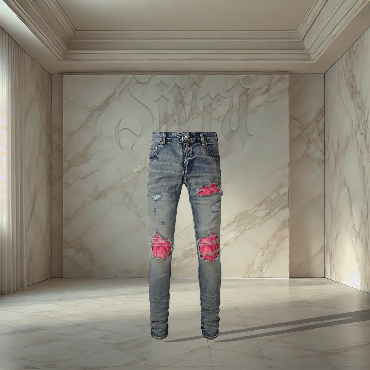 Pink Bandana Denim