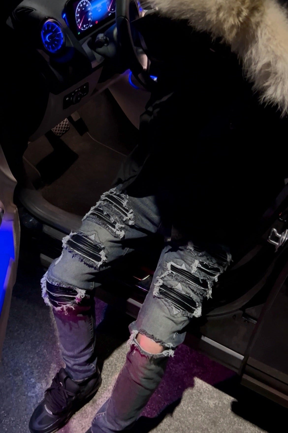 Ripped Patch Denim