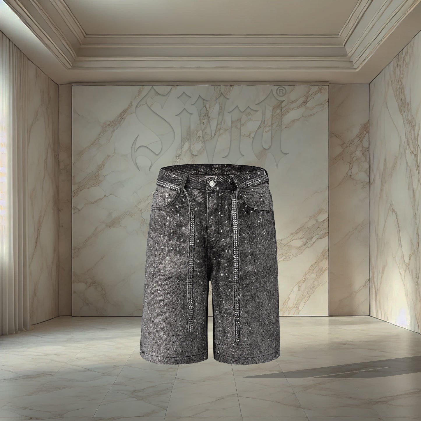 Noir Crystal Jorts