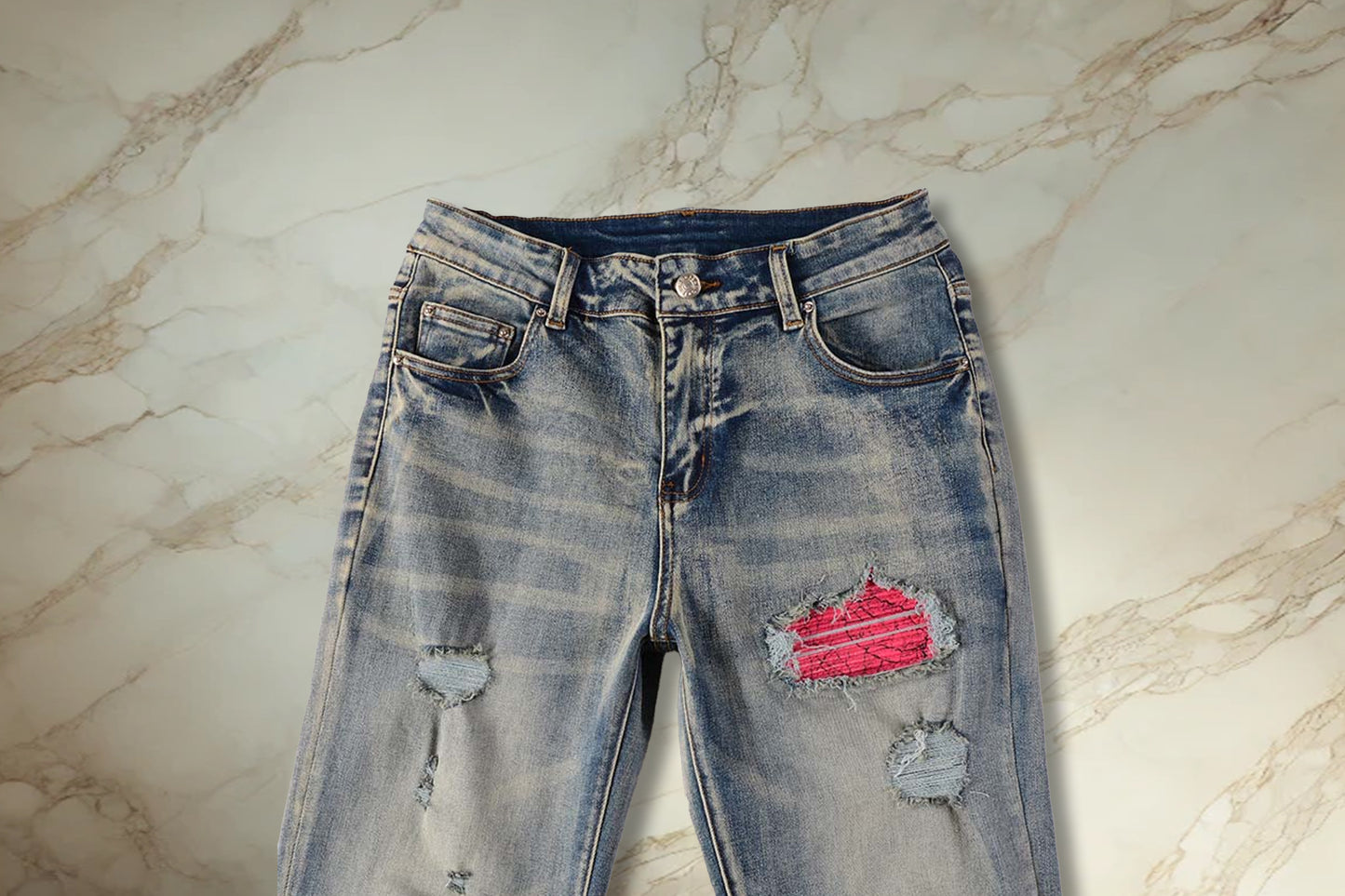 Pink Bandana Denim