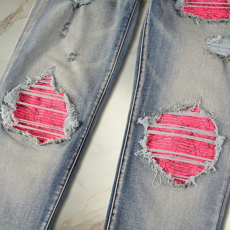 Pink Bandana Denim