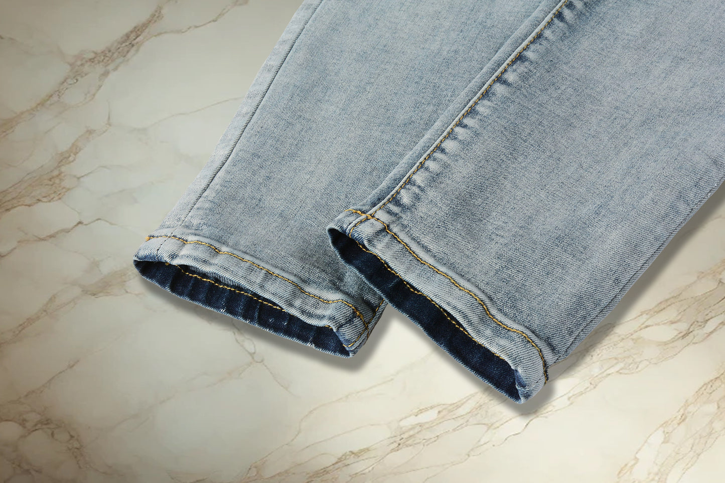 Turquoise Patch Denim