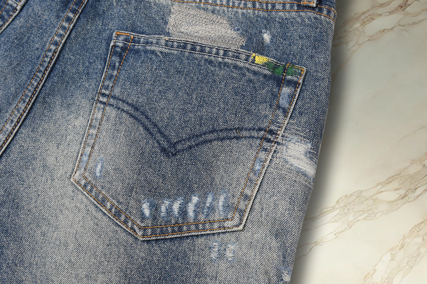 Painted Flared Denim