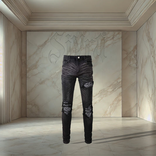 Black Bandana Denim